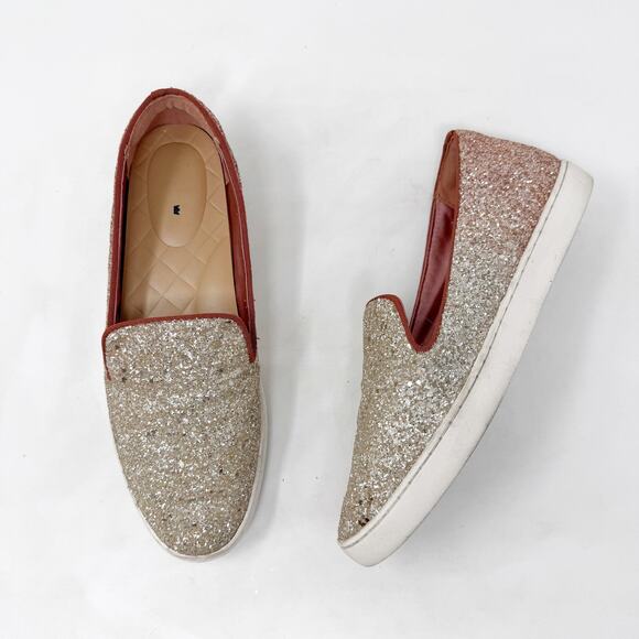 [Birdies] The Swift Ombre Pixie Dust Sparkle Pink Silver Slip On Sneakers Size 9 - Picture 9 of 12